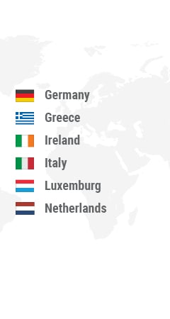 Greece, Hungary, Ireland, Italy, Latvia Lithuania, Luxemburg, Macedonia, Malta, Monaco