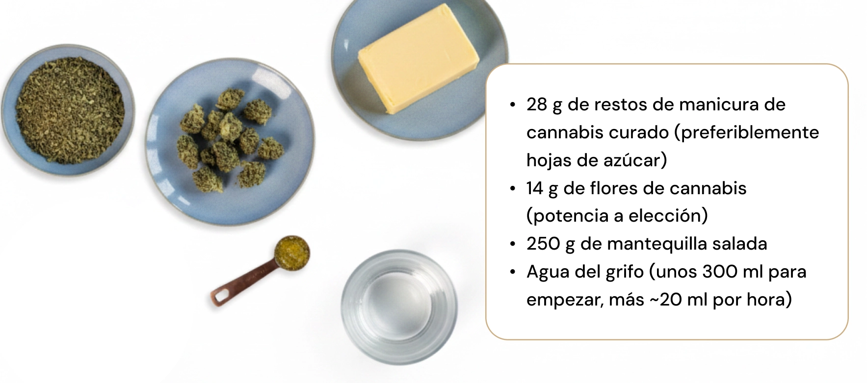 Ingredientes de la mantequilla de cannabis