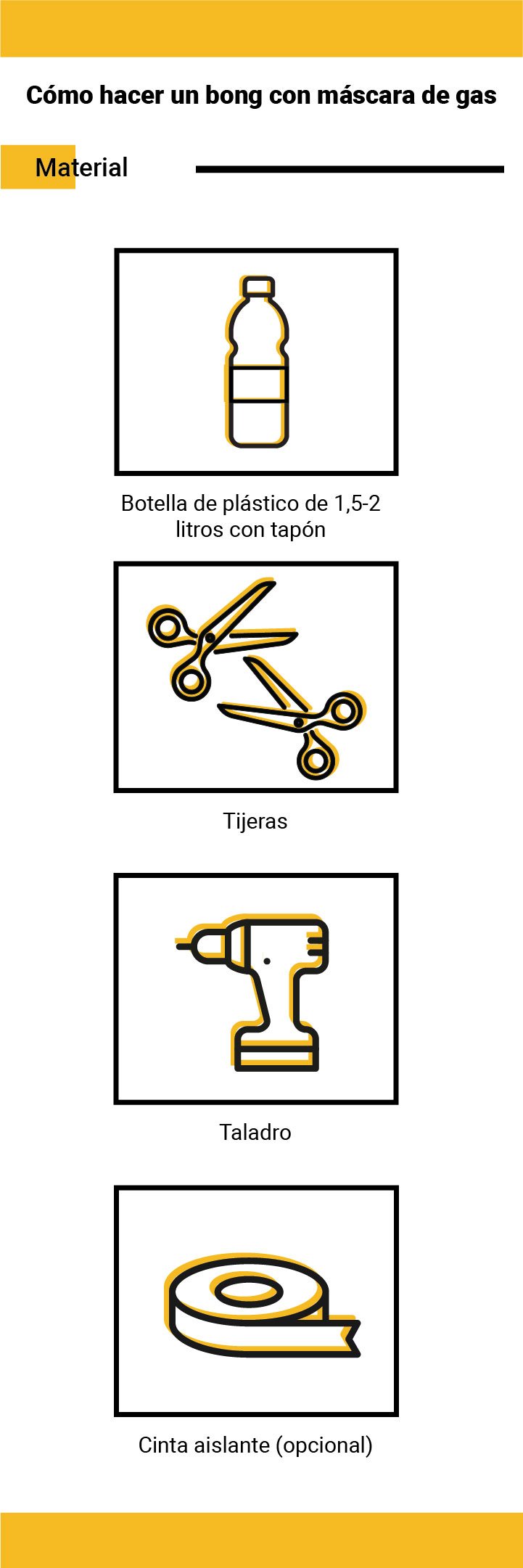 Cómo hacer un bong con máscara de gas