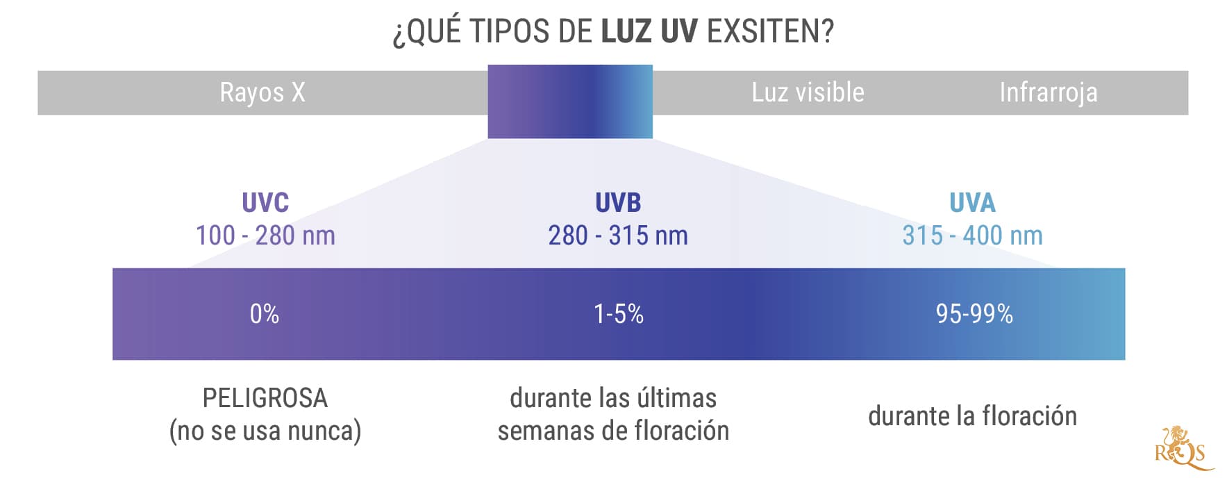 ¿Qué tipos de luz ultravioleta existen?
