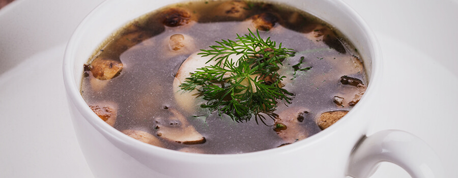 Sopa De Cannabis De Champiñones
