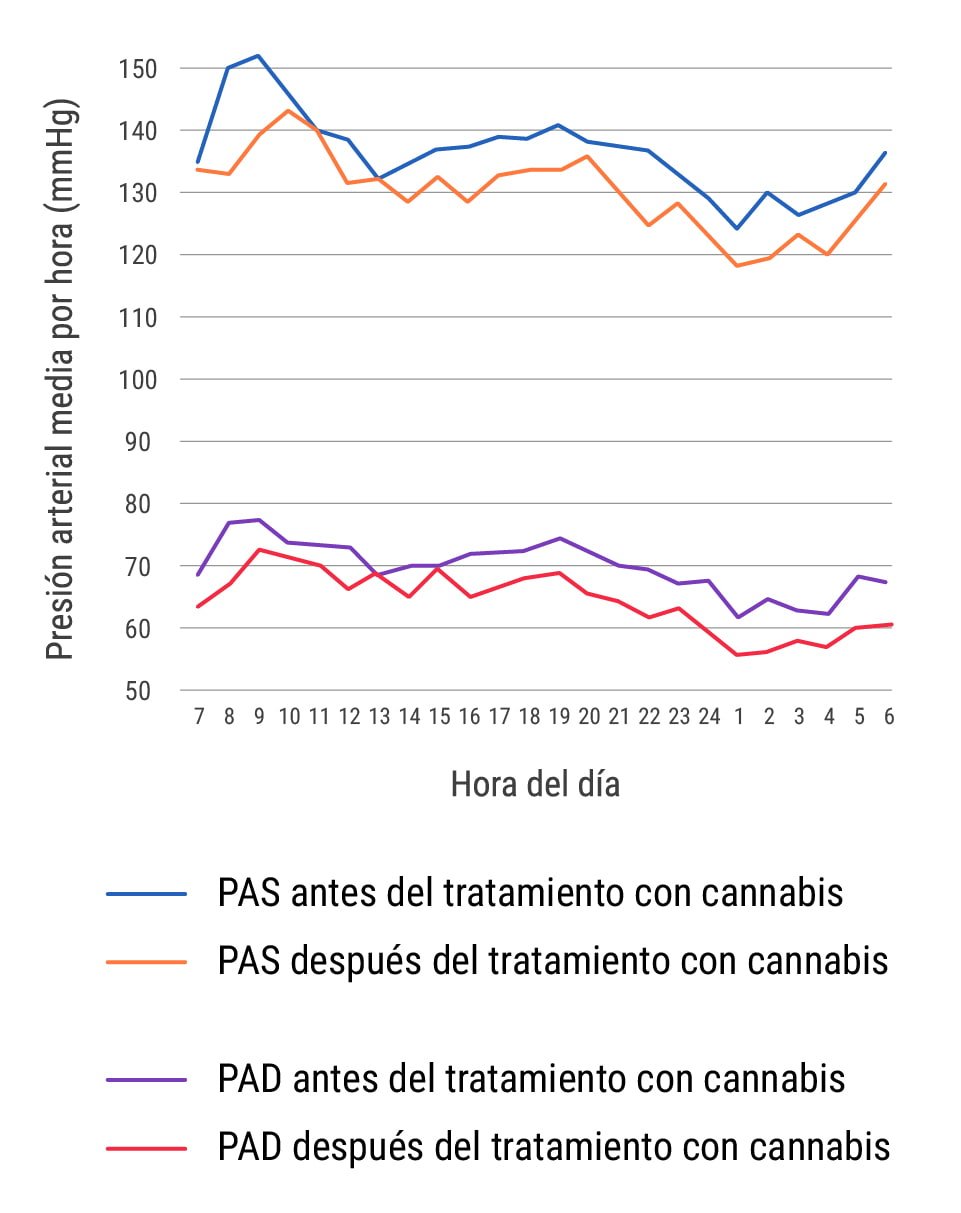 Efecto a corto plazo del cannabis sobre la hipertensión