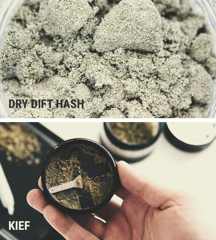 Hachís dry sift y kief