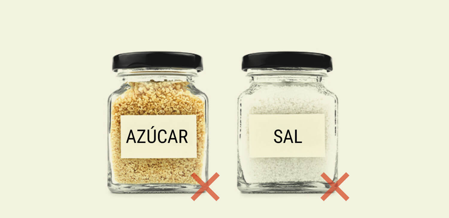 Limitar el consumo de azúcar y sal