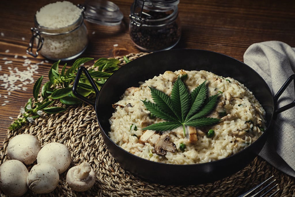 Receta de risotto clásico con marihuana