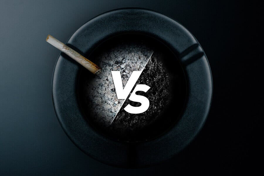 Ceniza de marihuana blanca o negra: ¿Importa el color?