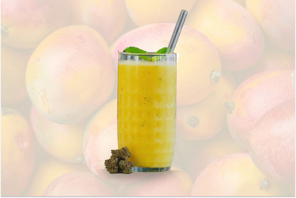 Smoothie de mango con cannabis