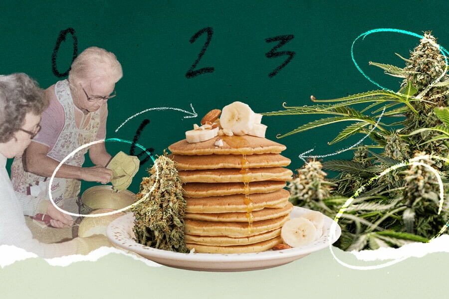 Cómo hacer tortitas de plátano con marihuana